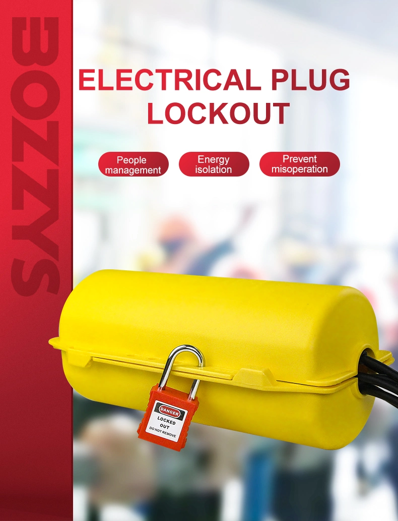 Boshi Yellow Electrical Plug Lockout