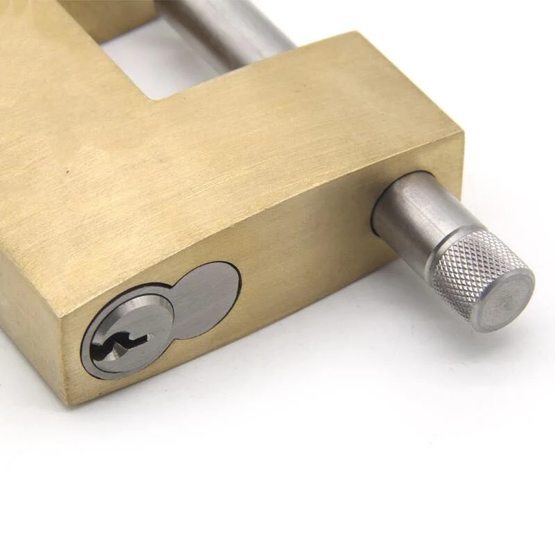 Rekeyable 70mm-100mm Heavy Duty Removable Cylinder Keyed Alike Brass Rectangular Padlock with Master Key