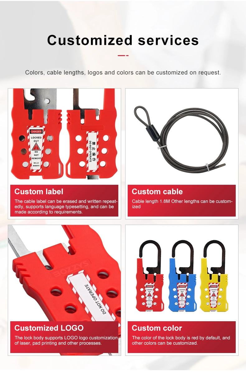 Bozzys Latest Design Adjustable Industrial Safety Cable Lockout Device