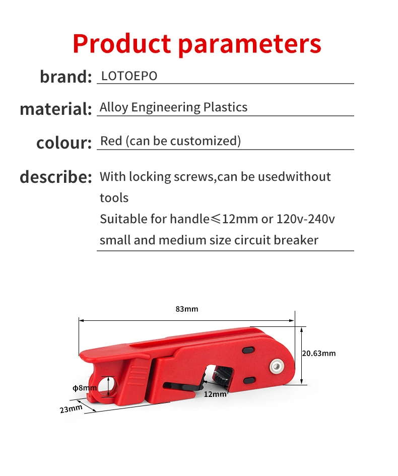 Quality Standard Plastic Grip Circuit Breaker Lockout for Safety Electrical Loto