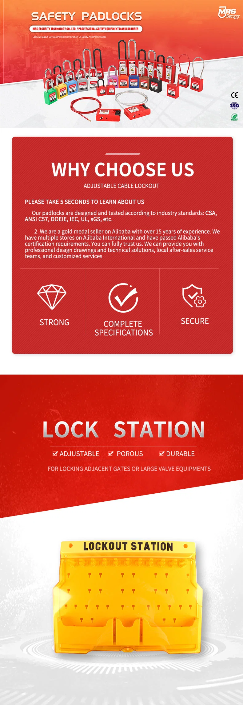 Msz05 Industry Durable Safety Lockout Tagout Station Safe Lock Loto Manufacturer