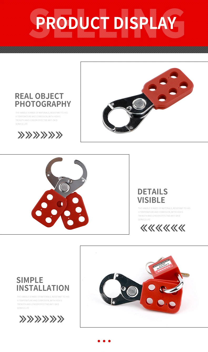 25mm Diameter Hook Steel Lockout Hasp Loto Lockout Tagout Device Manufacturer