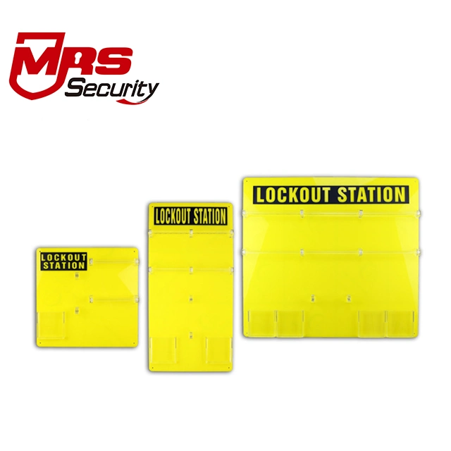 Industry Yellow Acrylic Material Mgb03 Wall Mounted Safety Lockout Station