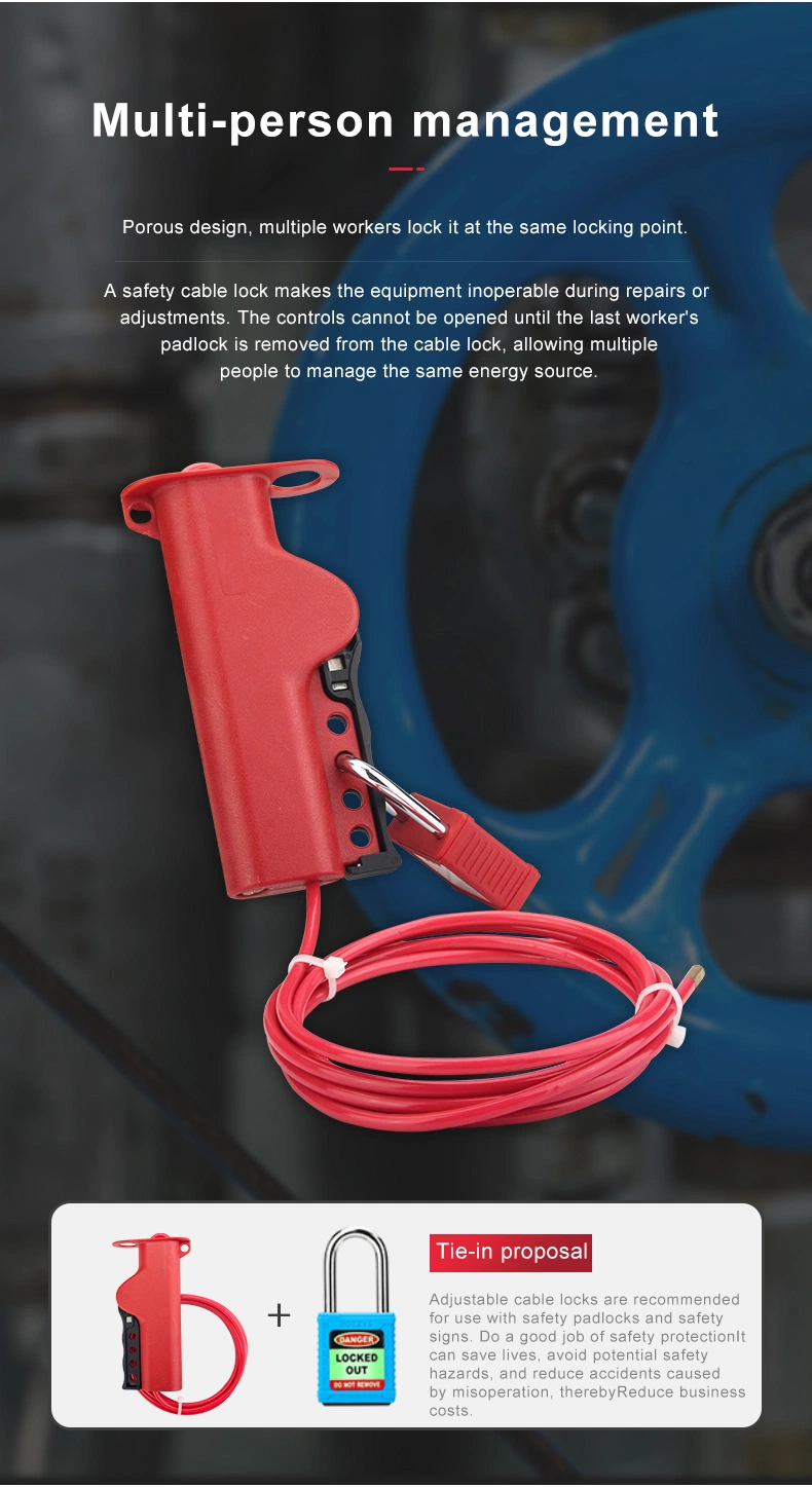 Cable Lockout Tagout Used in Industrial Safety Lock