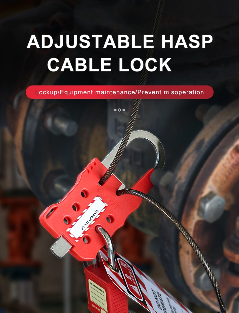 Bozzys Latest Design Adjustable Industrial Safety Cable Lockout Device