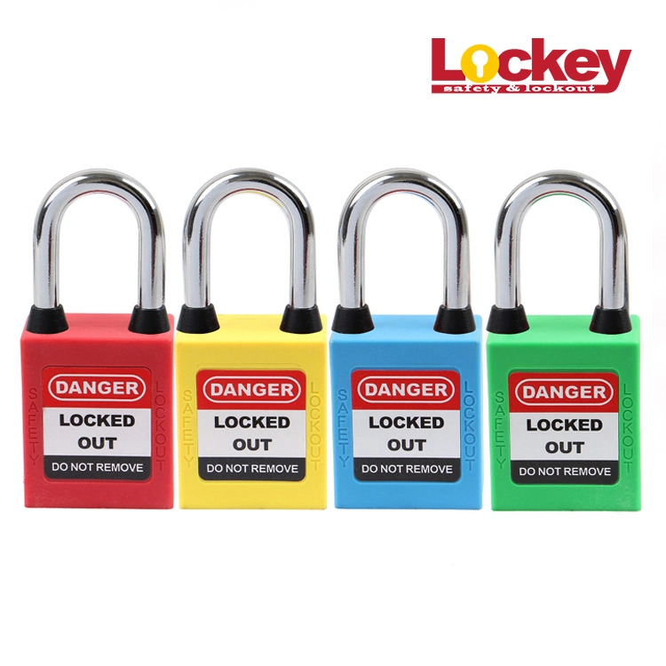 38mm Dust Proof Electrical Safety Steel Shackle Padlock with Keyed Differ