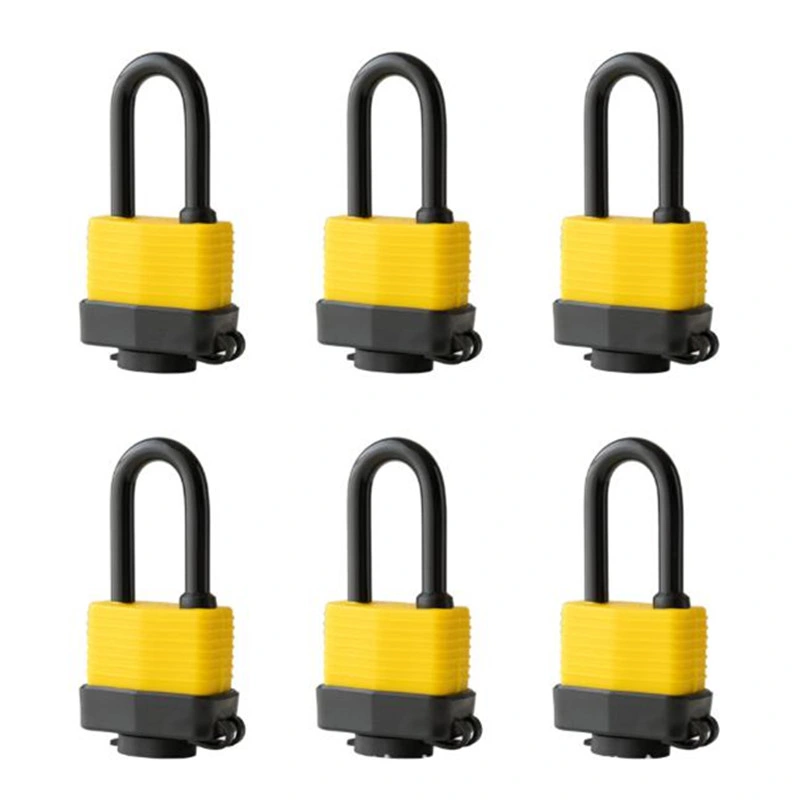 Safety Long Shackle Waterproof Laminated Padlock with PVC Cover