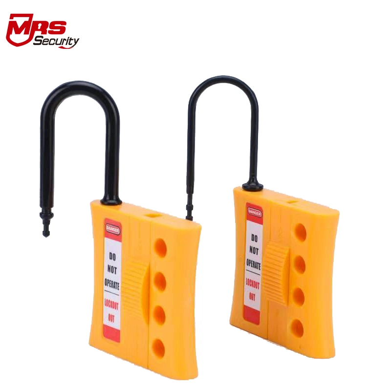 Industrial Multi-Person Management Lock Red Nylon Safety Lockout Hasp