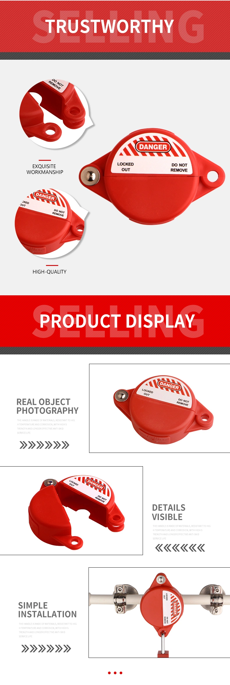 Warning Effect ABS Industry Safety Lockout Tagout Security Lockout Tagout Loto Manufacturer