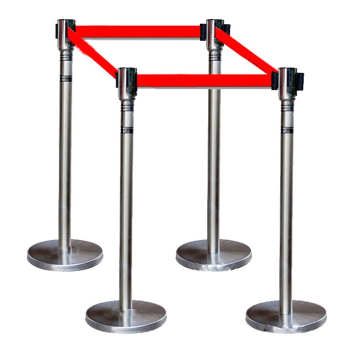 Retractable Stainless Steel Queue Crowd Control Safety Traffic Barrier