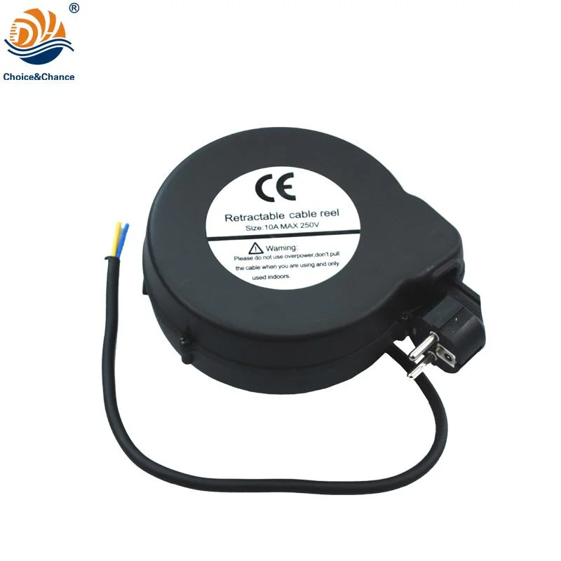 Self-Retracting Cable Reel for Mobile Projector Extension Power Cords