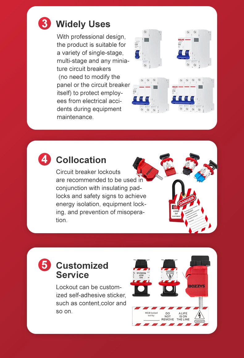 Circuit Breaker Lockout Lockout&Tagout for Safety Protections