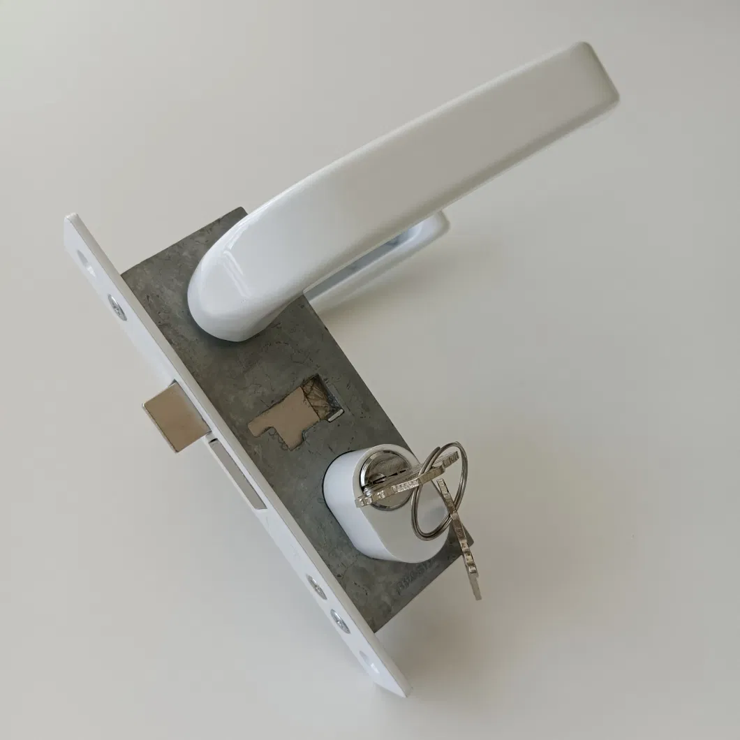 Handle Lock for Steel Plastic Doors with Zinc Alloy Lock Body