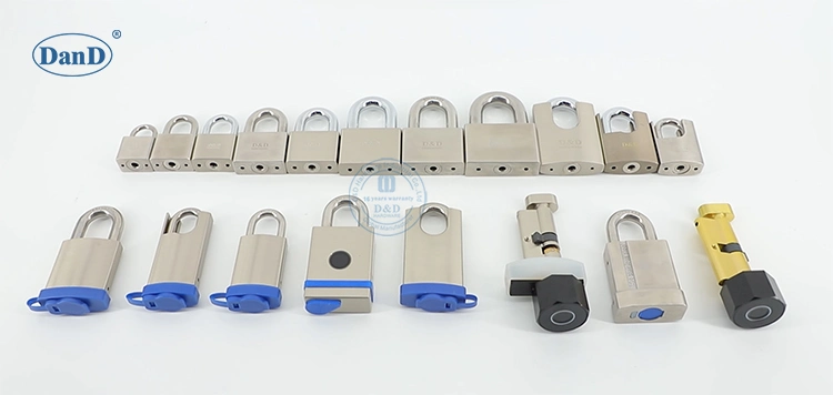 Stainless Steel Safety Shackle Solid Brass Smart Key Lock Padlock Security Laminated Fingerprint Warehouse Padlock