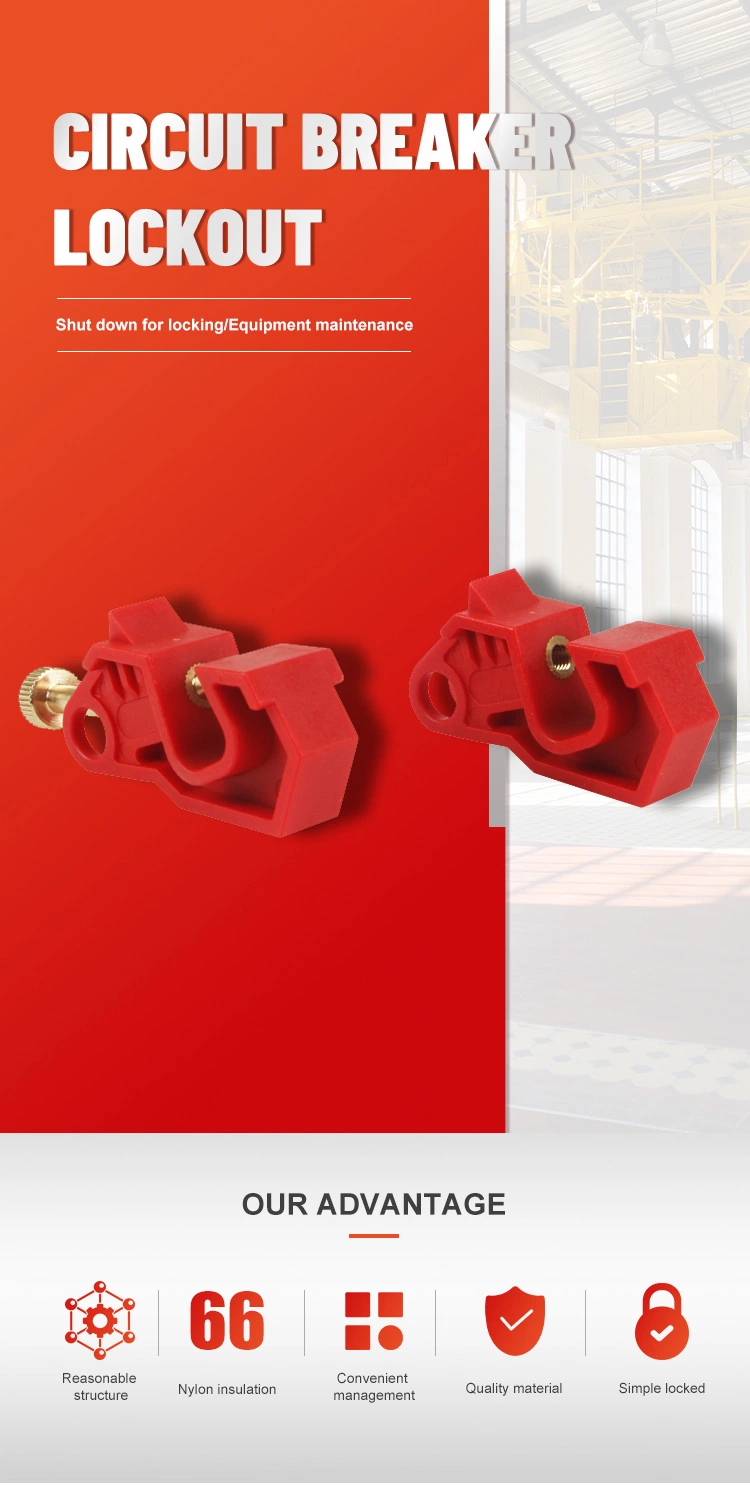 Insulation Miniature Circuit Breaker Lockout Tagout ABS Material Customized Safety Lock