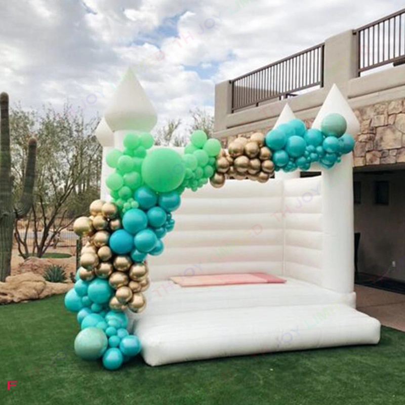 Free Air Shipping to Door! 2022 Newest 13X13FT 4X4m Outdoor Inflatable Wedding Bouncer White Bounce House Bouncy Castle Jumping Castle