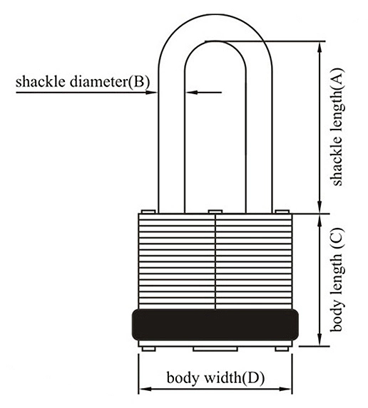 Corrosion Resistant Waterproof Master Lock 30mm to 65mm Steel Safety Laminated Padlock