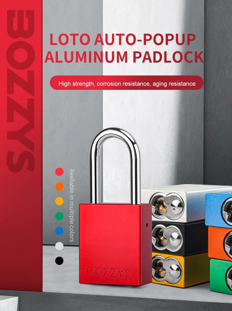 Compact Anodized Keyed Alike Aluminium Padlock with 6.2*38mm Nylon Shackle and Key Retaining Function