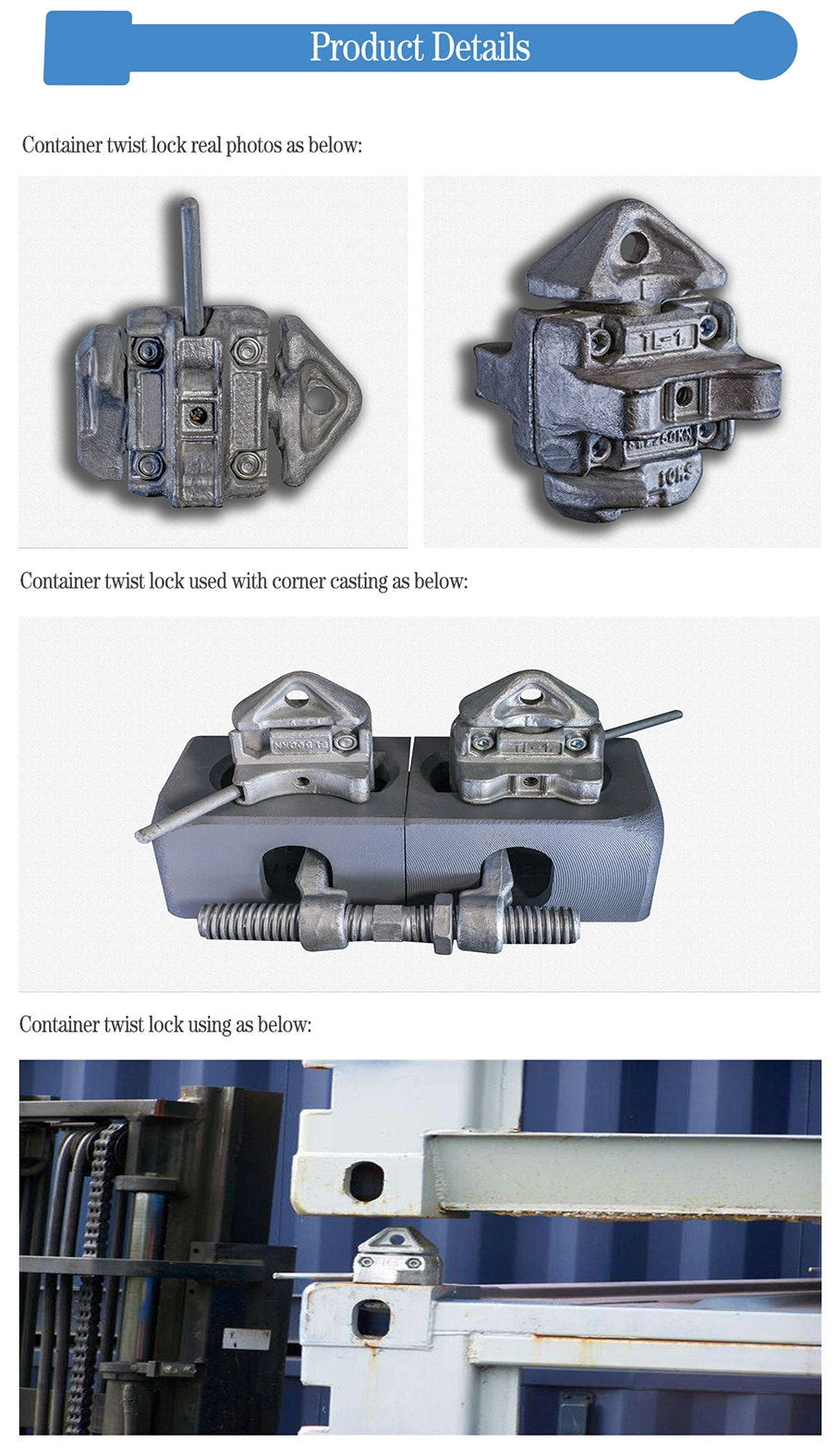 OEM Hot Forged Steel Trailer Twist Lock for Container Shipping