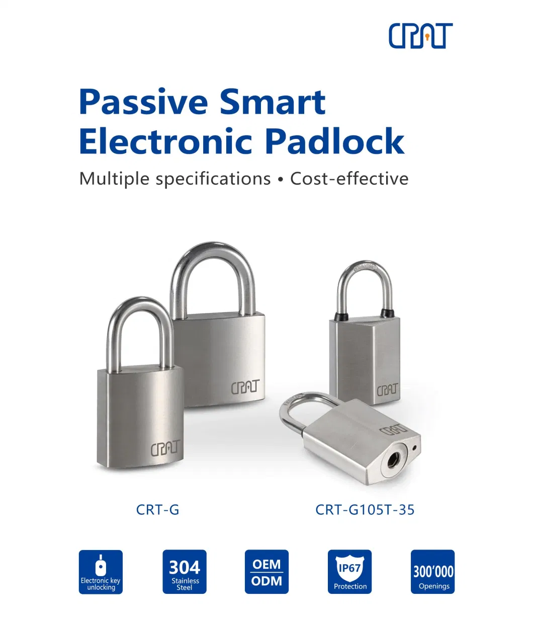 Aluminum Door Best Brand Solid Padlock Passive Electronic Key Lock Top Secure with Waterproof Keys