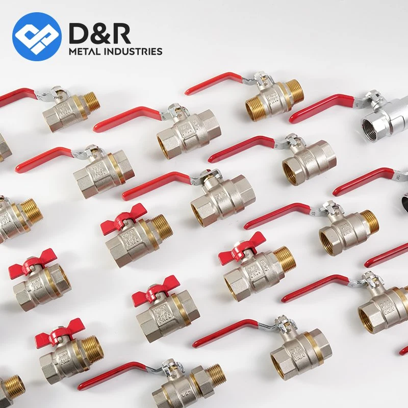 D&R Hot Sale Factory DN20 3/4 Inch Thread Forging Water Brass Ball Valve with Aluminum Long Handle