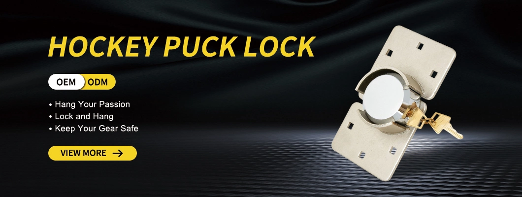 High Security Heavy Duty Steel Hidden Shackle Keyed Alike Padlocks Metal Hockey Puck Van Door Lock and Hasp with 2 PCS Keys
