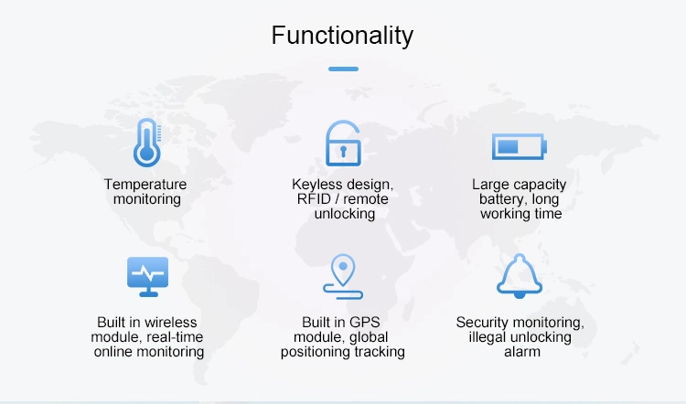 Van RFID Lock No SIM Card Lora Tracking Door Safety Lock Tracking