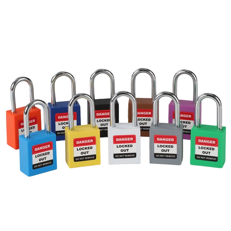 38mm Steel or Nylon Shackle Industrial Loto Safety Padlock with Master Key