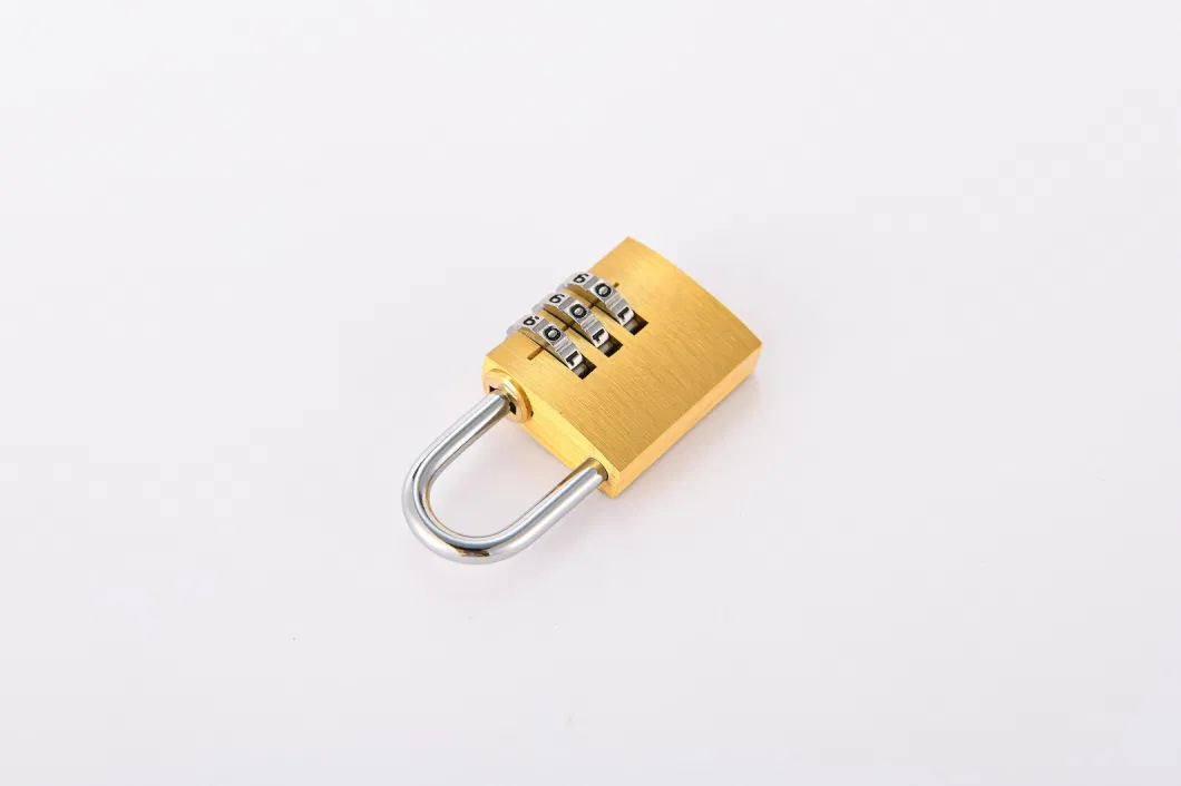 25mm Security 3 Zinc Alloy Dial Wheels Brass Combination Padlock