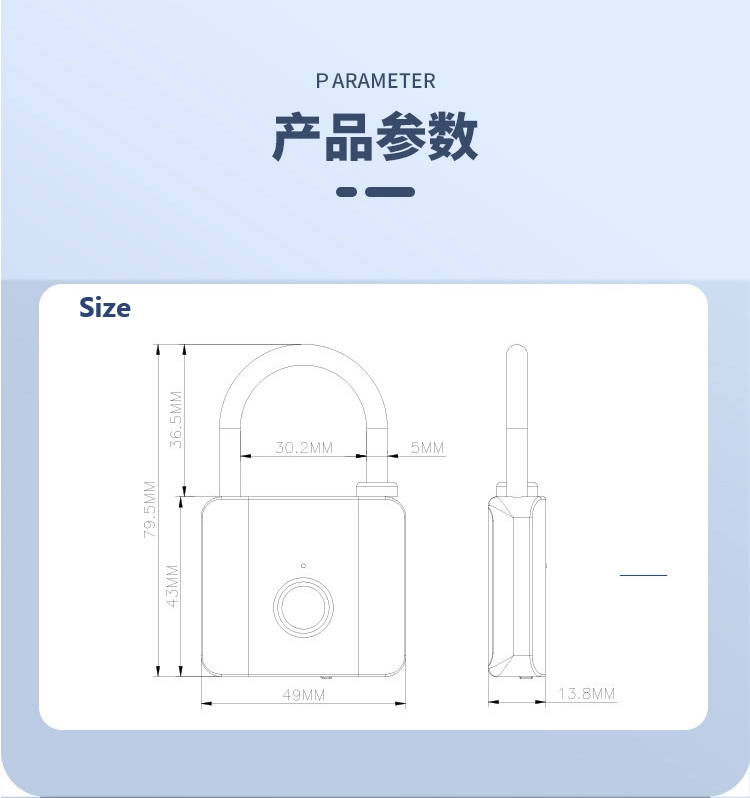 High Security Anti-Theft Electronic Intelligent Bluetooth Padlock for Outdoor