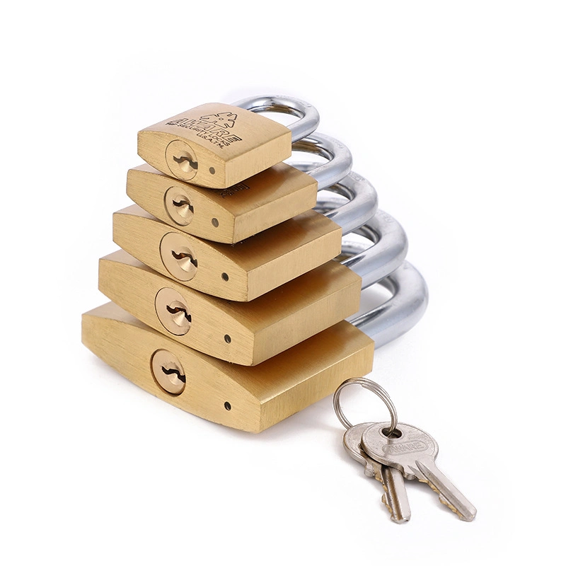 30/40/50/60mm Brass Cylinder Top Security Padlock Keys Door Lock