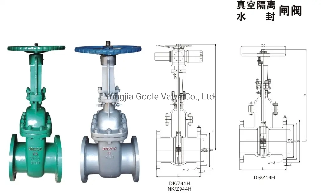 Flanged Vacuum Isolation Power Plant Gate Valve with Locking Handwheel