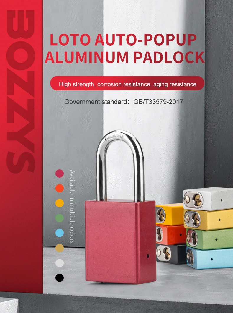 Compact Anodized Keyed Alike Aluminium Padlock with Key Retaining Function