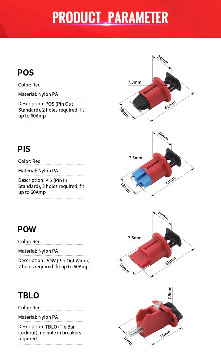 Loto Circuit Breaker Lockout Tagout Devices
