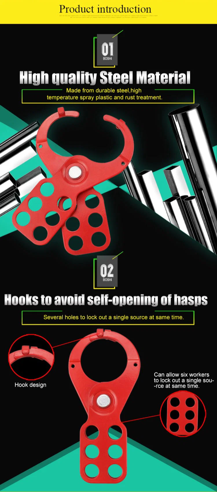 Bozzys High Quality Safety Economic Steel Hasp