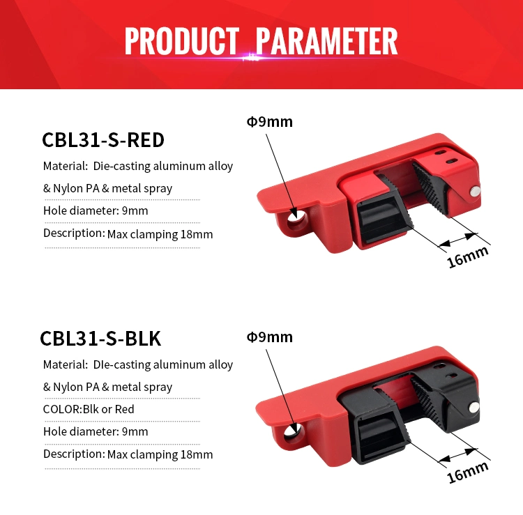 Steel Nad Plastic Industrial Grip Tight Circuit Breaker Lockout (CBL31-S)