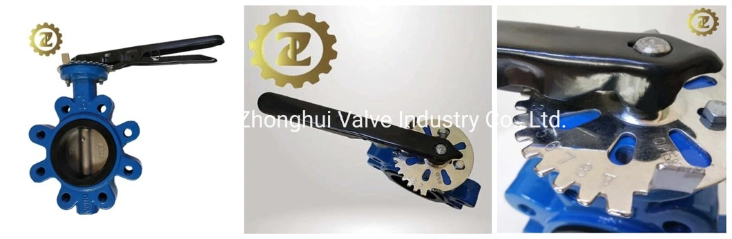 General Use Wafer Type Lock Lever Actuator Butterfly Valve