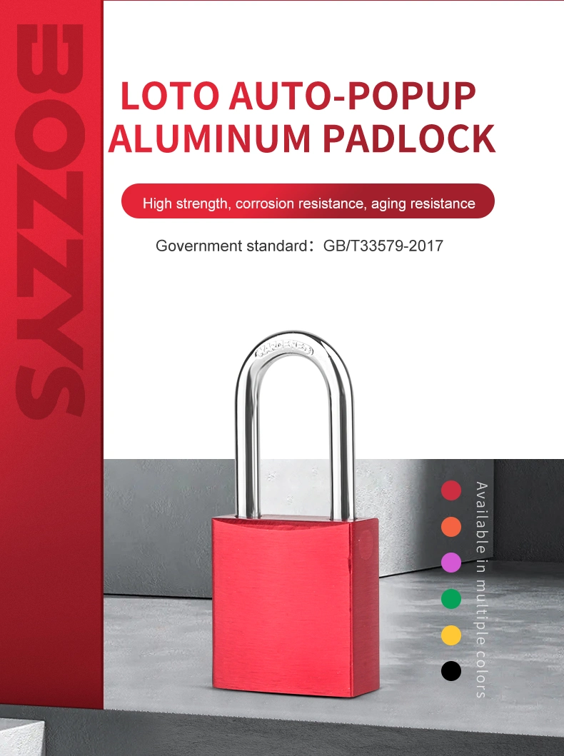 Keyed Alike Aluminium Padlock with 6*38mm Insulated Nylon Shackle for Industrial Lockout-Tagout