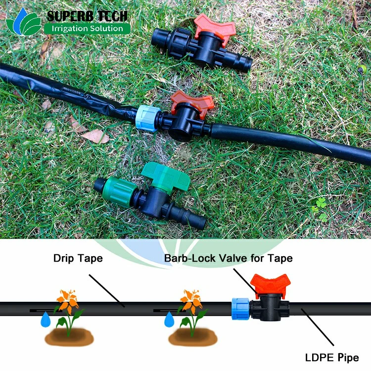 POM PP Mini Valve Barb-Lock Vale for Tape DN16*17 Agricultural Offtake Valve