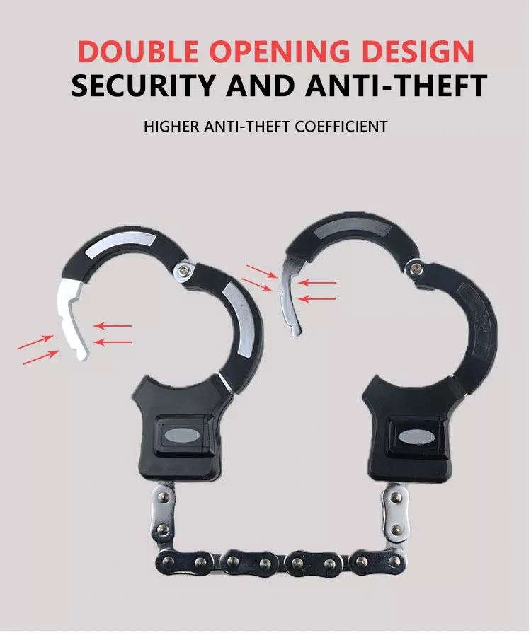 Silicone Coated Handcuff Shape Security Theft Heavy Duty Motorcycle Bike E Scooter Schloss Lock