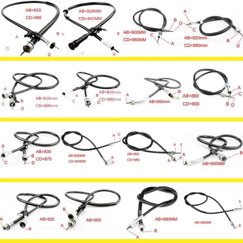 Motorcycle Spare Parts Various Motorcycle Speedometer Cable with Different Sizes