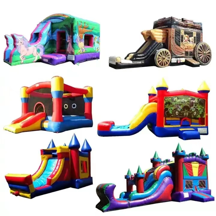 Mini Children Inflatable Bouncer House Castle with Slide for Kids Park