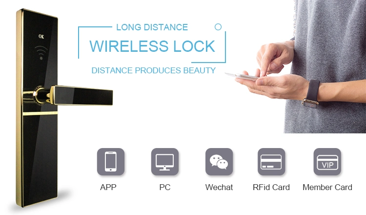 Wireless TCP/IP RFID MIFARE Card Security Electronic Hotel Smart Door Lock