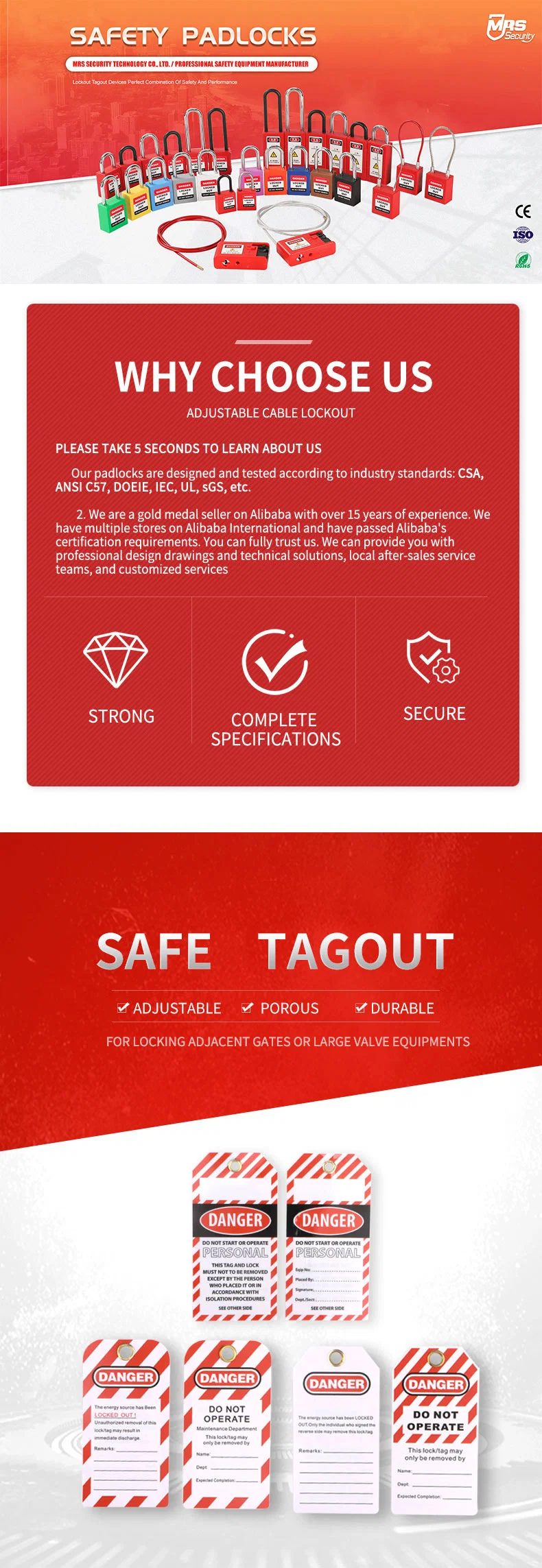 Mt01-03 PVC Warning Effect Safety Lockout Tagout Safe Lock Safe Lock Loto