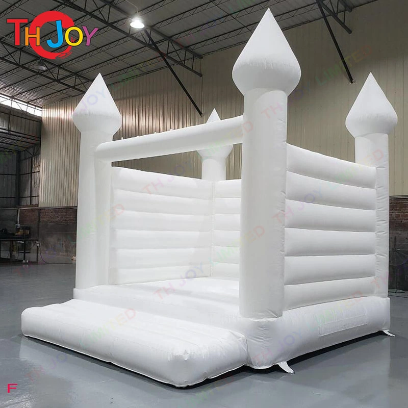 Free Air Shipping to Door! 2022 Newest 13X13FT 4X4m Outdoor Inflatable Wedding Bouncer White Bounce House Bouncy Castle Jumping Castle