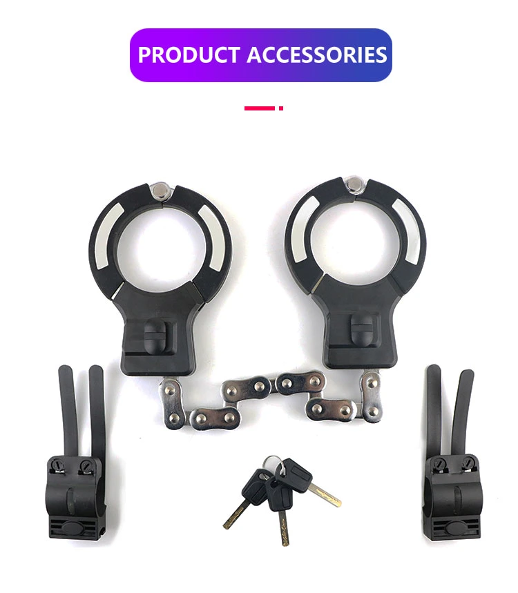 Silicone Coated Handcuff Shape Security Theft Heavy Duty Motorcycle Bike E Scooter Schloss Lock