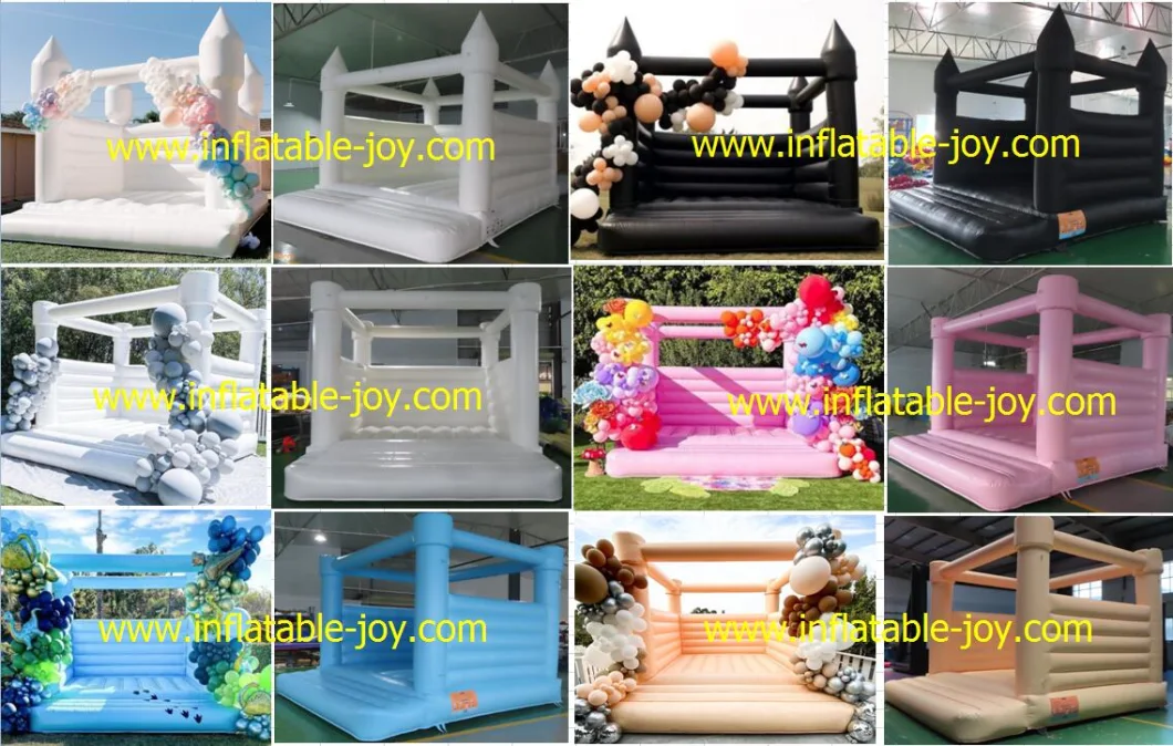 Free Air Shipping to Door! 2022 Newest 13X13FT 4X4m Outdoor Inflatable Wedding Bouncer White Bounce House Bouncy Castle Jumping Castle