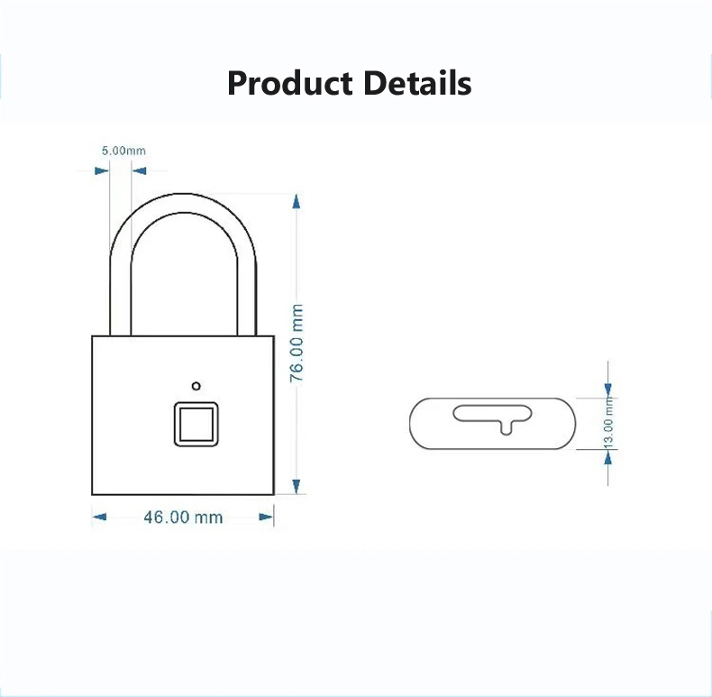 High Security Bluetooth Smart Padlock for Power Industry with Fingerprint