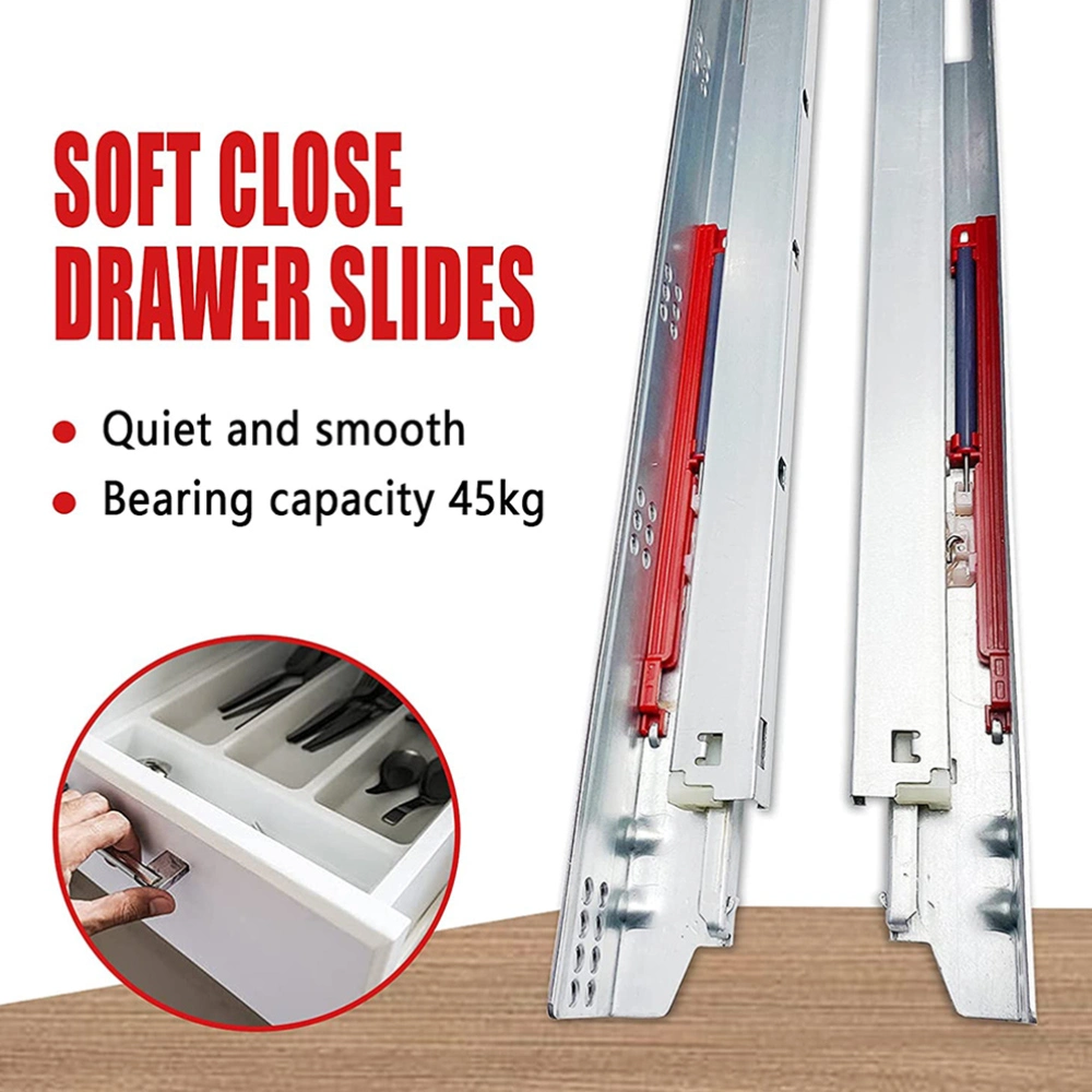 18 Inch 6 Pair Soft Closing Deck Down Ladder with Rear Bracket and Locking Device, SGCC Material Thickness 1.81.51.0mm