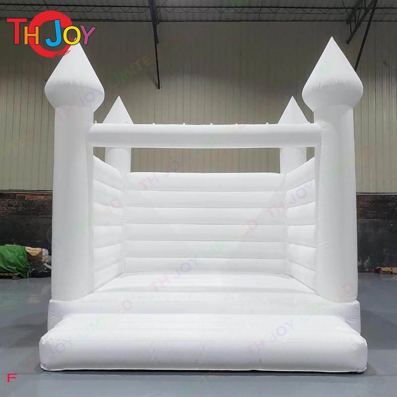 Free Air Shipping to Door! 2022 Newest 13X13FT 4X4m Outdoor Inflatable Wedding Bouncer White Bounce House Bouncy Castle Jumping Castle